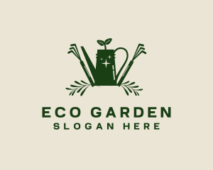 Gardening Tools Eco logo design