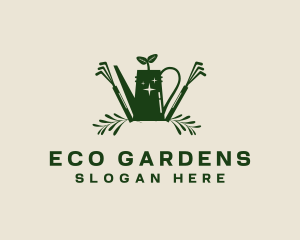 Gardening Tools Eco logo design