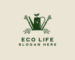 Gardening Tools Eco logo design