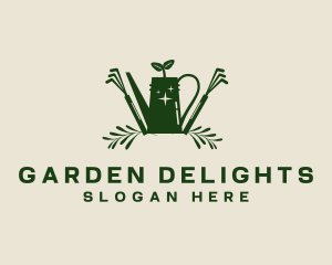 Gardening Tools Eco logo design