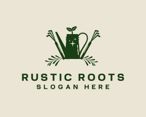 Gardening Tools Eco logo design