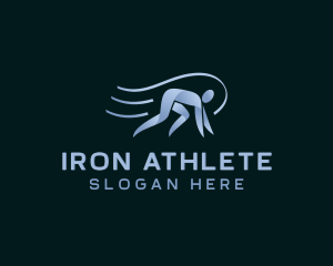 Running Sports Athlete logo design