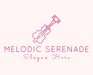 Elegant Violin Outline logo