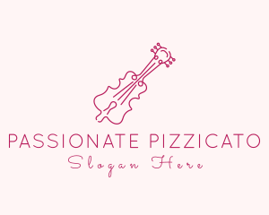 Elegant Violin Outline logo