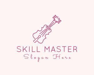 Elegant Violin Outline logo design