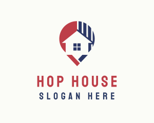 House Pin Locator logo design