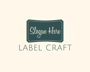 Script Ticket Label logo design