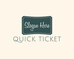 Script Ticket Label logo