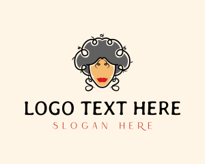 Beauty Female Hairstylist logo