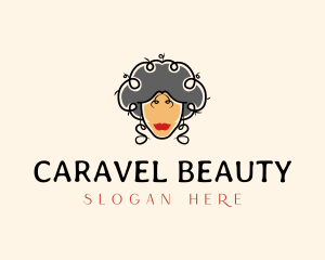 Beauty Female Hairstylist logo design