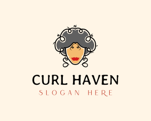 Beauty Female Hairstylist logo