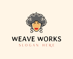 Beauty Female Hairstylist logo design