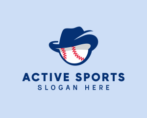 Baseball Fedora Hat logo