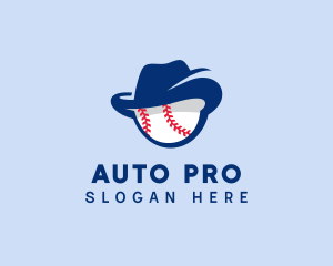 Baseball Fedora Hat logo
