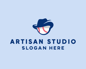 Baseball Fedora Hat logo design