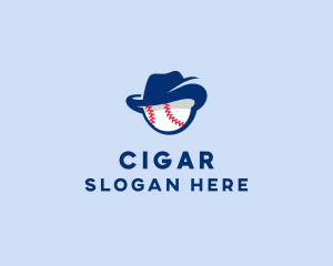 Baseball Fedora Hat logo design