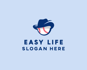 Baseball Fedora Hat logo design