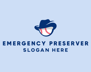 Baseball Fedora Hat logo design