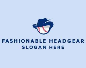 Baseball Fedora Hat logo design