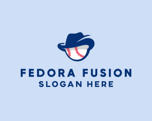 Baseball Fedora Hat logo