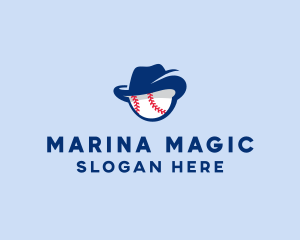 Baseball Fedora Hat logo design