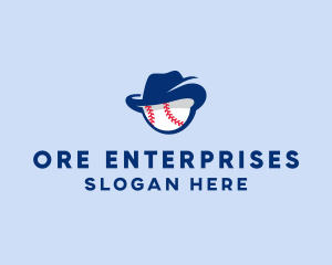 Baseball Fedora Hat logo design