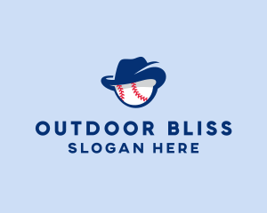 Baseball Fedora Hat logo design