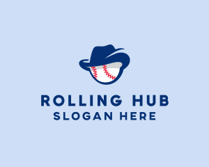 Baseball Fedora Hat logo design