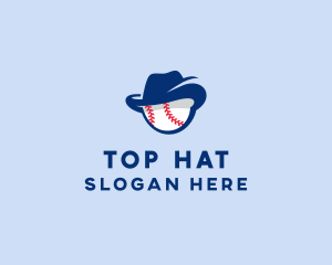 Baseball Fedora Hat logo