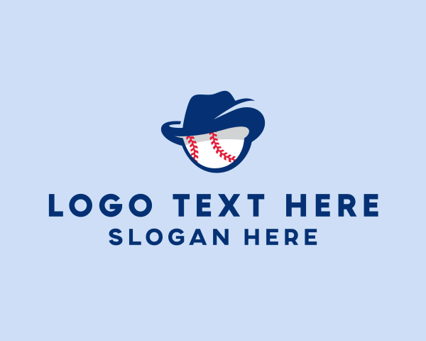 Baseball Fedora Hat logo