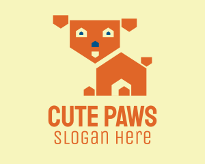 Cute Dog House  logo design