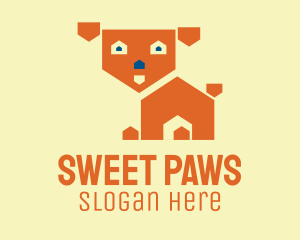 Cute Dog House  logo design