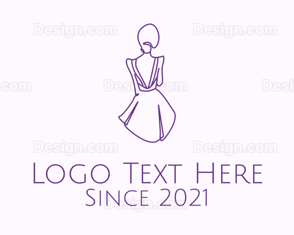Woman’s Dress Monoline Logo