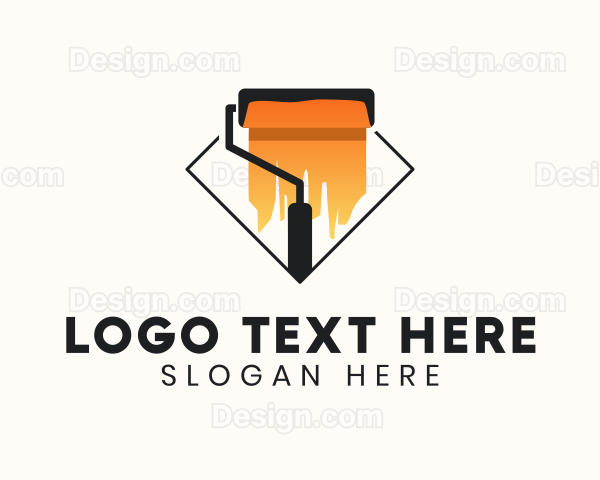 Gradient Paint Roller Logo