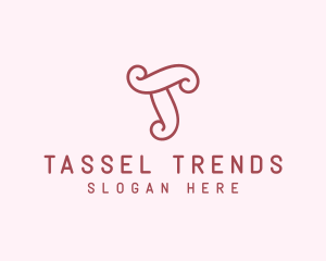 Cute Feminine Letter T Boutique logo design