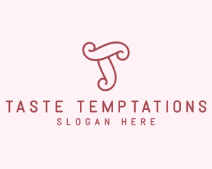 Cute Feminine Letter T Boutique logo design