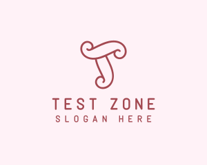 Cute Feminine Letter T Boutique logo design