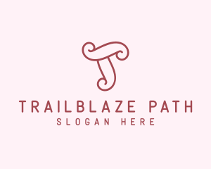 Cute Feminine Letter T Boutique logo design