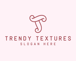 Cute Feminine Letter T Boutique logo design