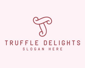 Cute Feminine Letter T Boutique logo design