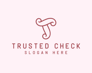 Cute Feminine Letter T Boutique logo design