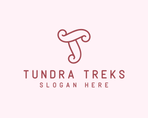 Cute Feminine Letter T Boutique logo design