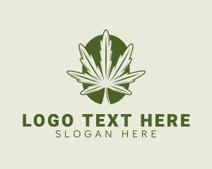 Organic Marijuana Leaf logo