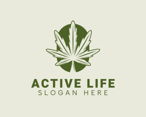 Organic Marijuana Leaf Logo