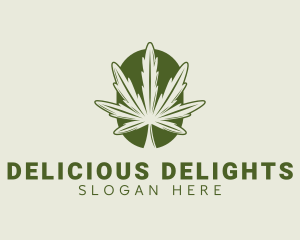 Organic Marijuana Leaf Logo