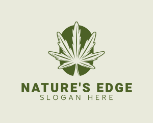 Organic Marijuana Leaf logo design