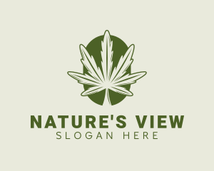 Organic Marijuana Leaf logo design