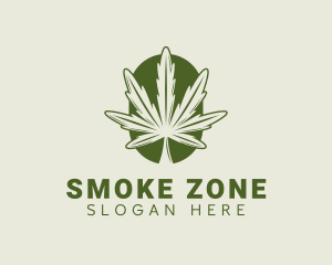 Organic Marijuana Leaf logo design