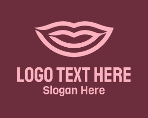 Stripe Pink Lips logo