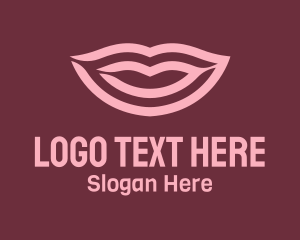 Stripe Pink Lips Logo